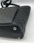 Michael Kors Black Monogram Jet Set Snap Pocket Tote Bag