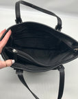 Michael Kors Black Monogram Jet Set Snap Pocket Tote Bag