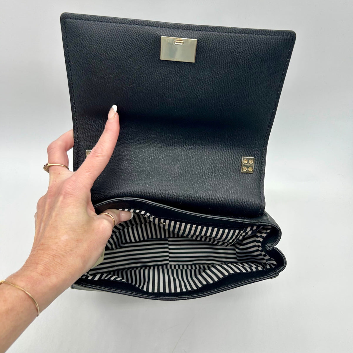Kate Spade Black Saffiano Leather Spade Cameron Street Byrdie Crossbody Bag