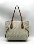 Michael Kors Cream Signature Coated Canvas Tote Bag