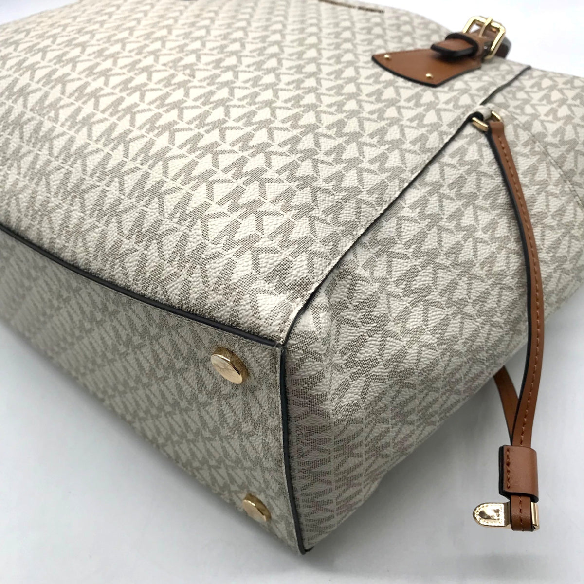 Michael Kors Cream Signature Coated Canvas Tote Bag