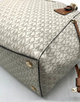Michael Kors Cream Signature Coated Canvas Tote Bag