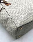 Michael Kors Cream Signature Coated Canvas Tote Bag