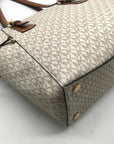 Michael Kors Cream Signature Coated Canvas Tote Bag
