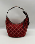 Dooney & Bourke Red Signature Canvas Hobo Shoulder Bag