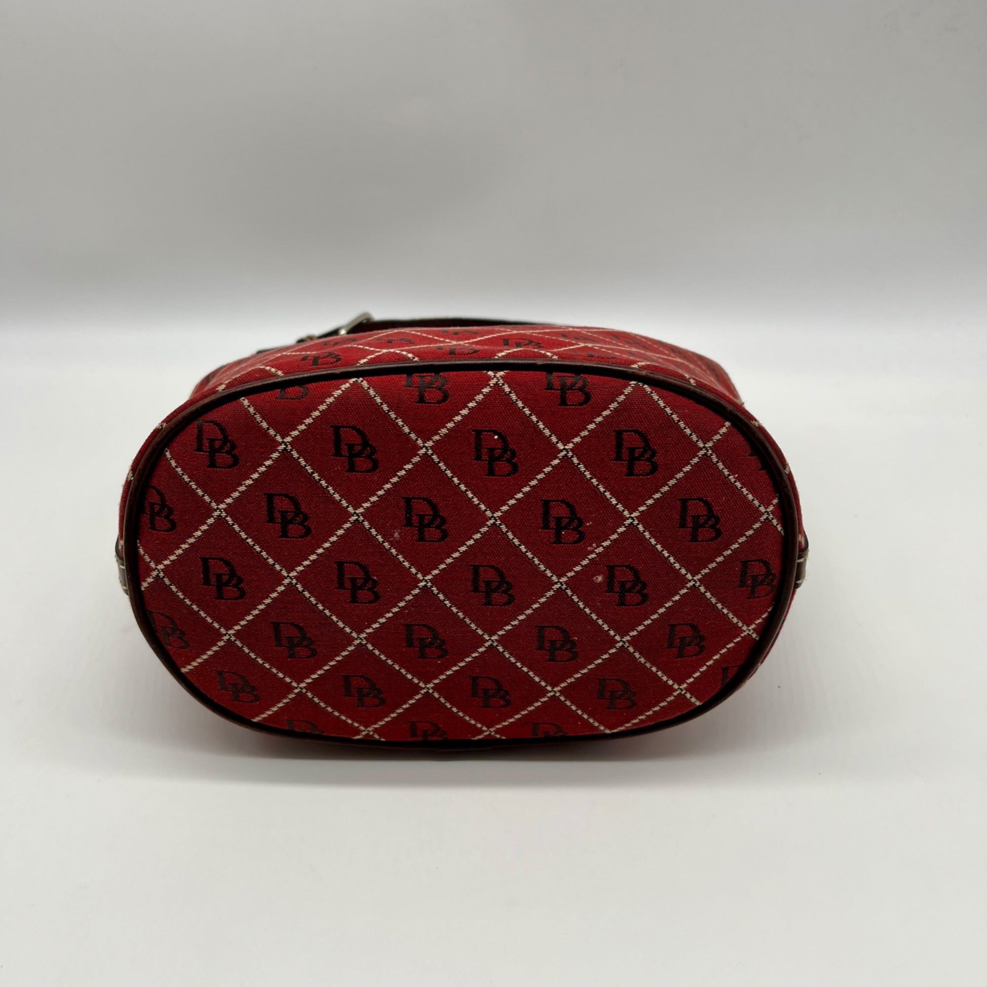 Dooney &amp; Bourke Red Signature Canvas Hobo Shoulder Bag