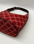 Dooney & Bourke Red Signature Canvas Hobo Shoulder Bag