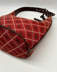 Dooney & Bourke Red Signature Canvas Hobo Shoulder Bag