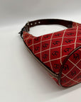Dooney & Bourke Red Signature Canvas Hobo Shoulder Bag