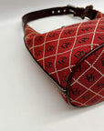 Dooney & Bourke Red Signature Canvas Hobo Shoulder Bag