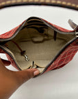 Dooney & Bourke Red Signature Canvas Hobo Shoulder Bag