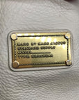 Marc Jacobs Ivory Pebbled Leather Workwear Shoulder Bag