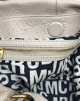 Marc Jacobs Ivory Pebbled Leather Workwear Shoulder Bag