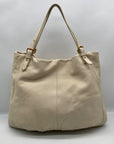 Marc Jacobs Ivory Pebbled Leather Workwear Shoulder Bag