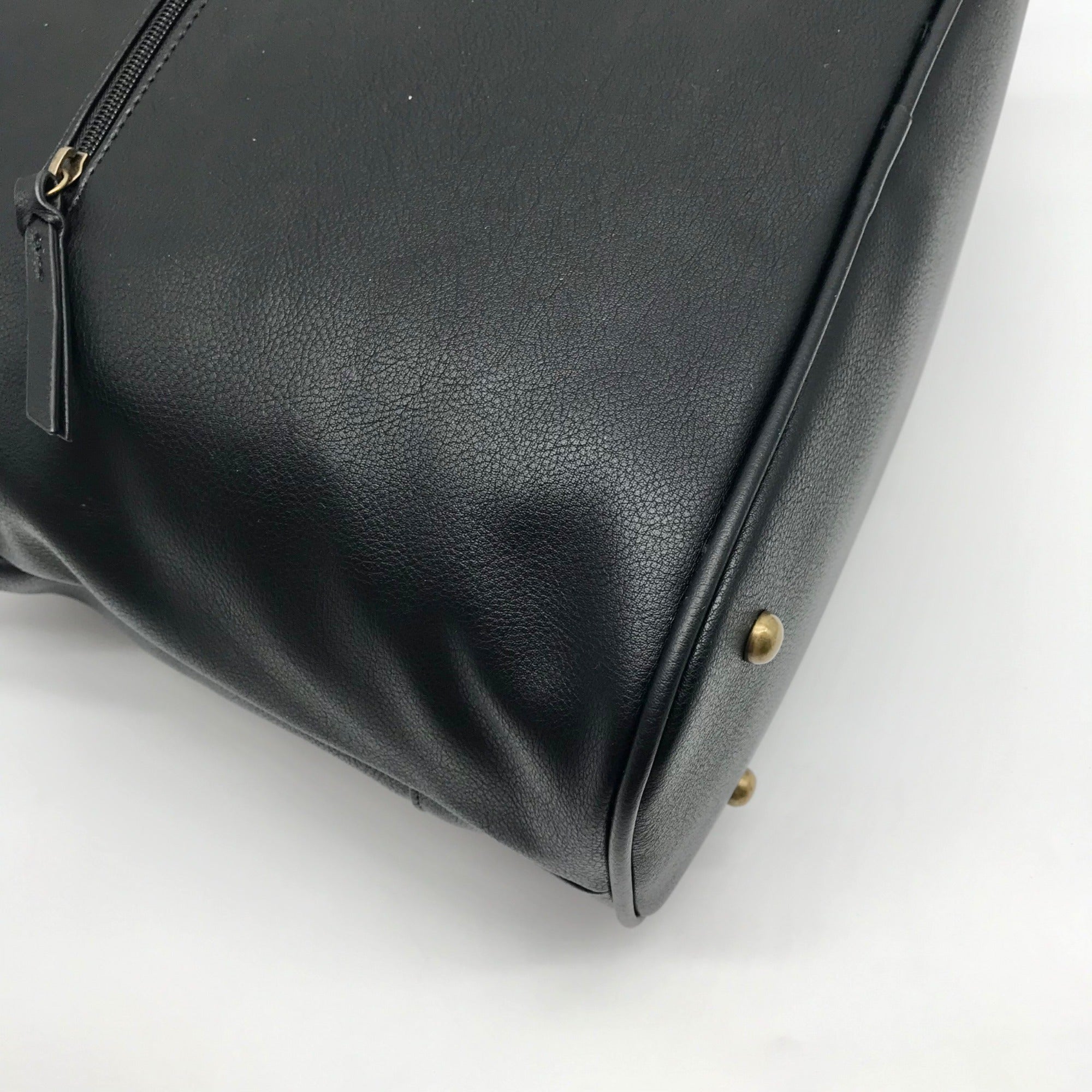 Style &amp; Co Black Faux Leather Hudsonn Crossbody Tote Bag