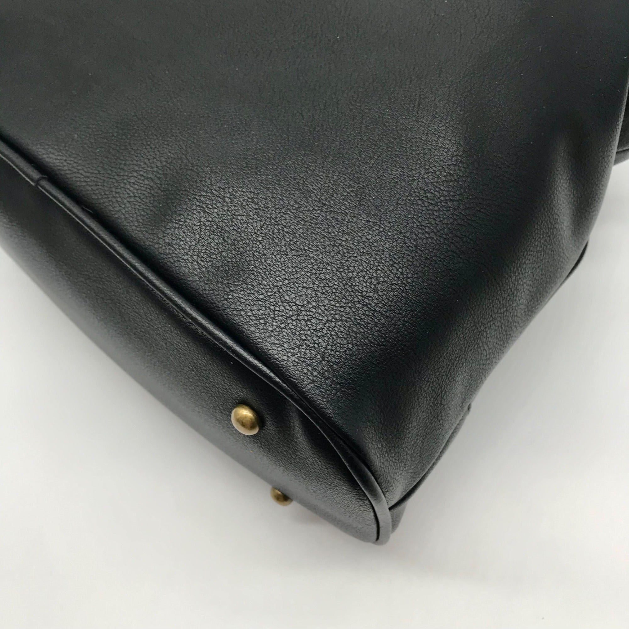 Style &amp; Co Black Faux Leather Hudsonn Crossbody Tote Bag