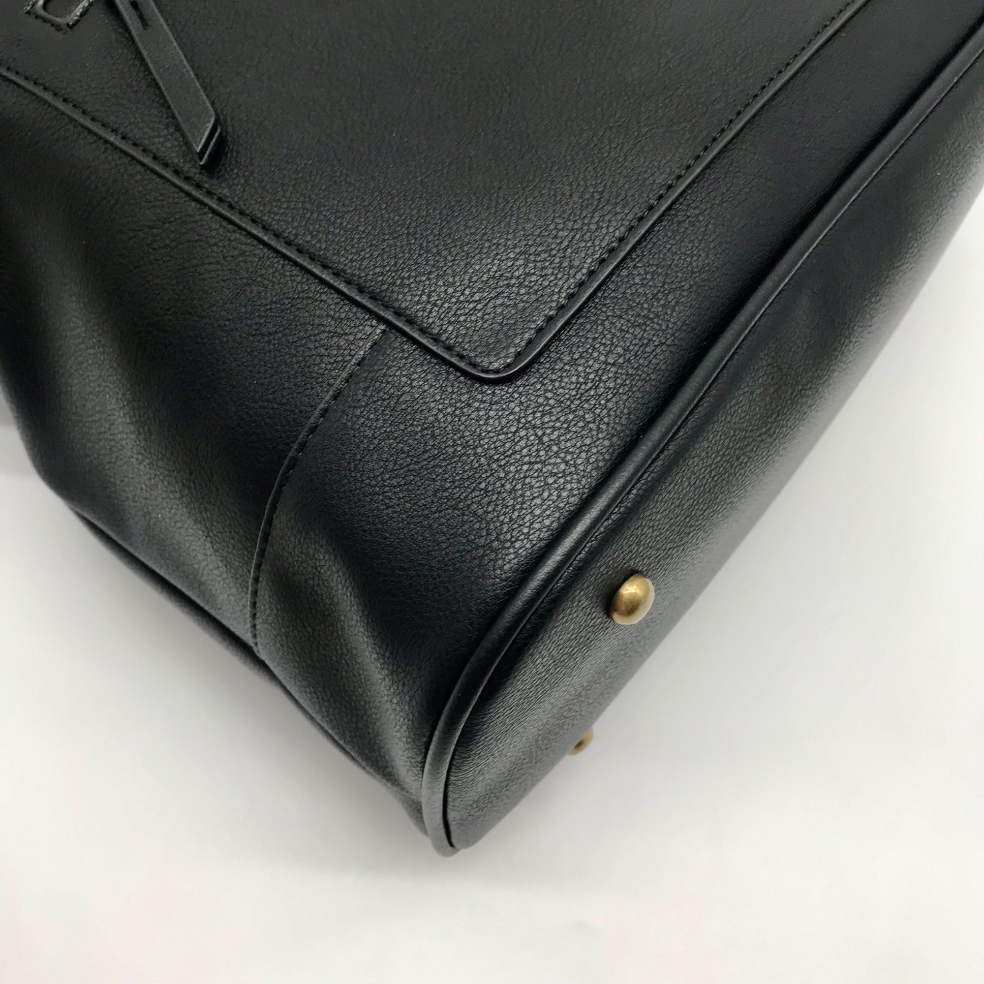 Style &amp; Co Black Faux Leather Hudsonn Crossbody Tote Bag