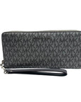 Michael Kors Dark Silver Monogram Jet Set Wristlet