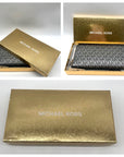 Michael Kors Dark Silver Monogram Jet Set Wristlet