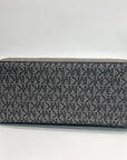 Michael Kors Dark Silver Monogram Jet Set Wristlet