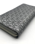 Michael Kors Dark Silver Monogram Jet Set Wristlet