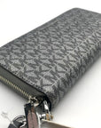 Michael Kors Dark Silver Monogram Jet Set Wristlet