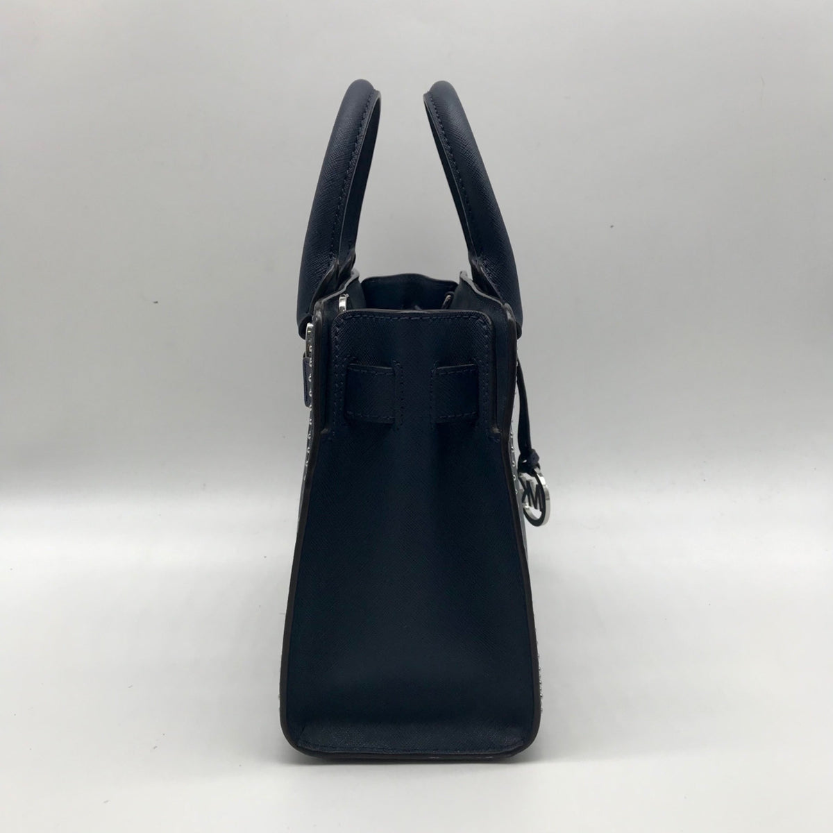 Michael Kors Navy Blue Saffiano Leather Dillon Small Satchel Bag