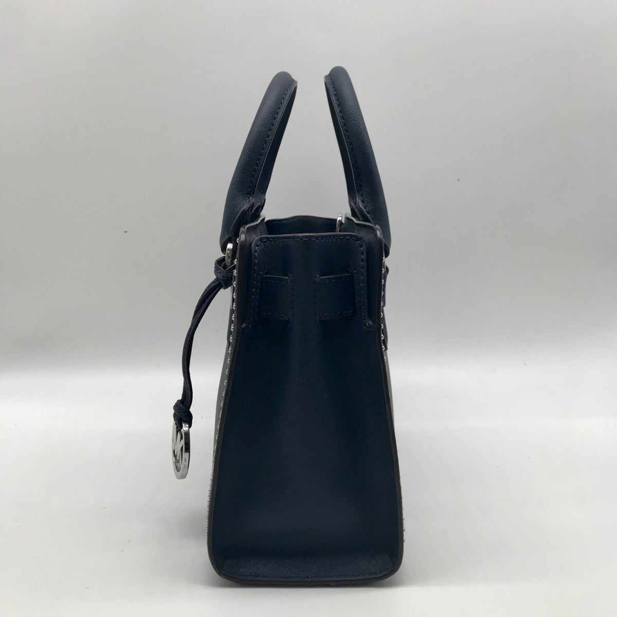 Michael Kors Navy Blue Saffiano Leather Dillon Small Satchel Bag