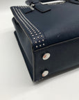 Michael Kors Navy Blue Saffiano Leather Dillon Small Satchel Bag