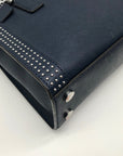 Michael Kors Navy Blue Saffiano Leather Dillon Small Satchel Bag