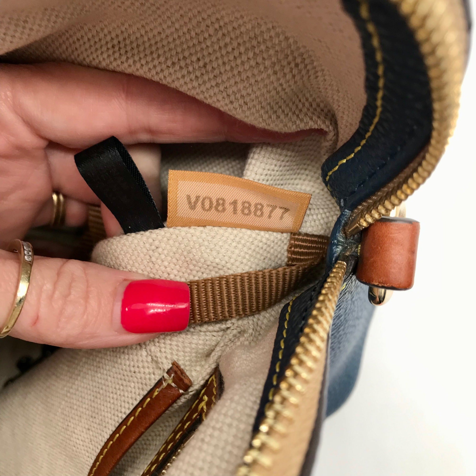 Dooney &amp; Bourke Blue Pebble Grain Domed Satchel