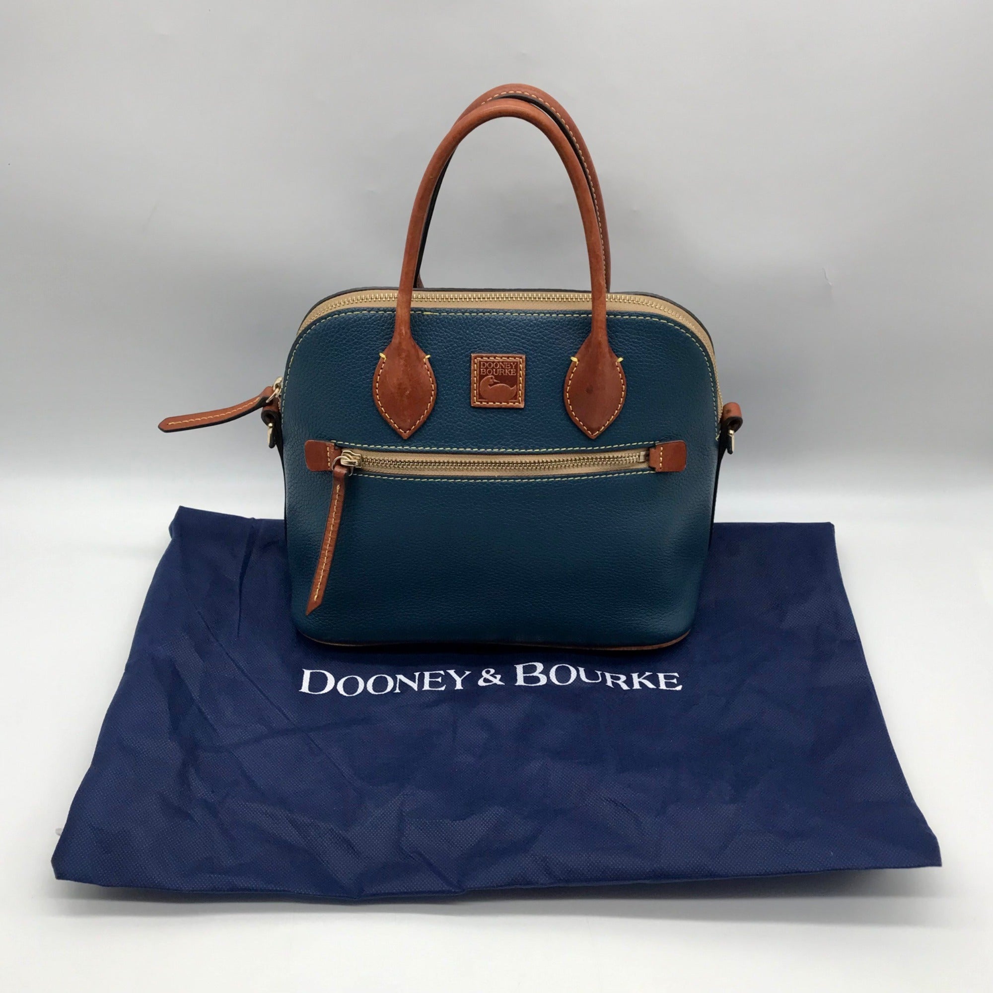 Dooney &amp; Bourke Blue Pebble Grain Domed Satchel