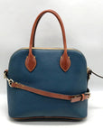 Dooney & Bourke Blue Pebble Grain Domed Satchel