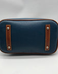 Dooney & Bourke Blue Pebble Grain Domed Satchel