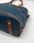 Dooney & Bourke Blue Pebble Grain Domed Satchel