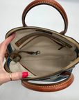 Dooney & Bourke Blue Pebble Grain Domed Satchel