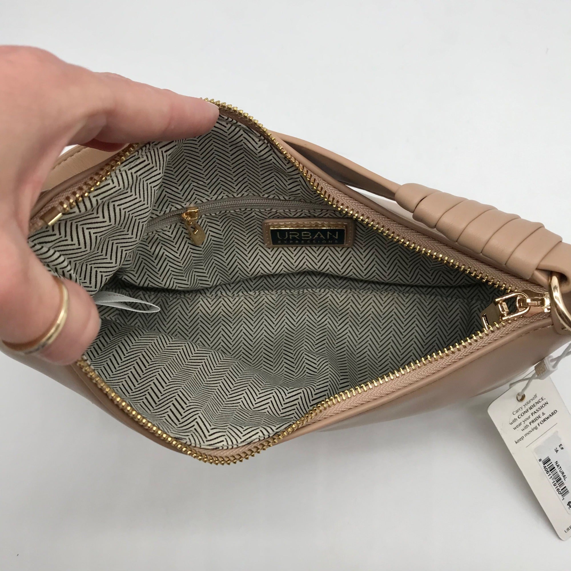 Urban Expressions Natural Asymmetric Convertible Shoulder Bag