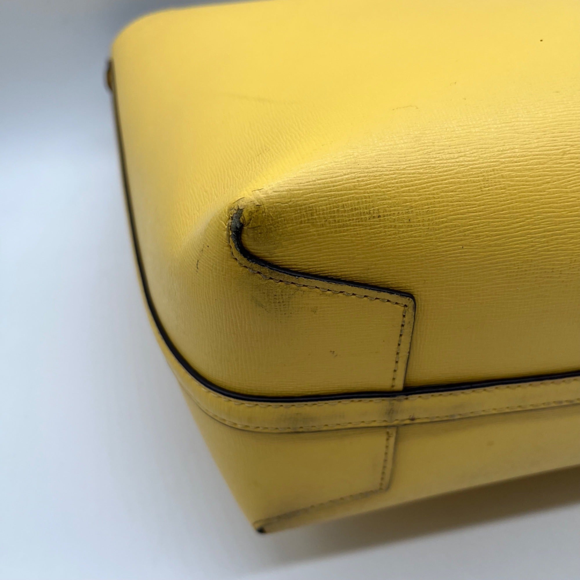 Kate Spade Yellow Pebbled Leather Tote Bag