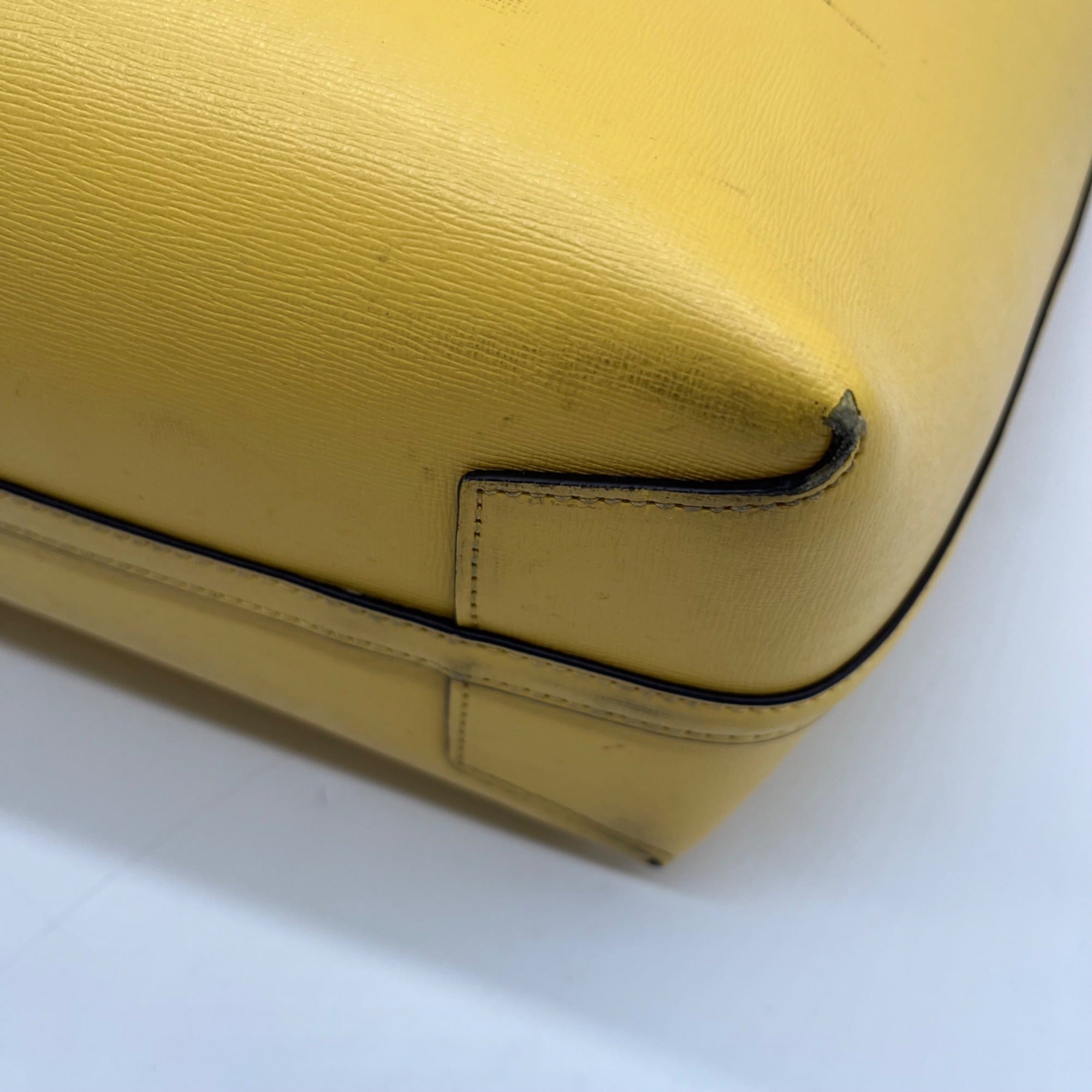 Kate Spade Yellow Pebbled Leather Tote Bag