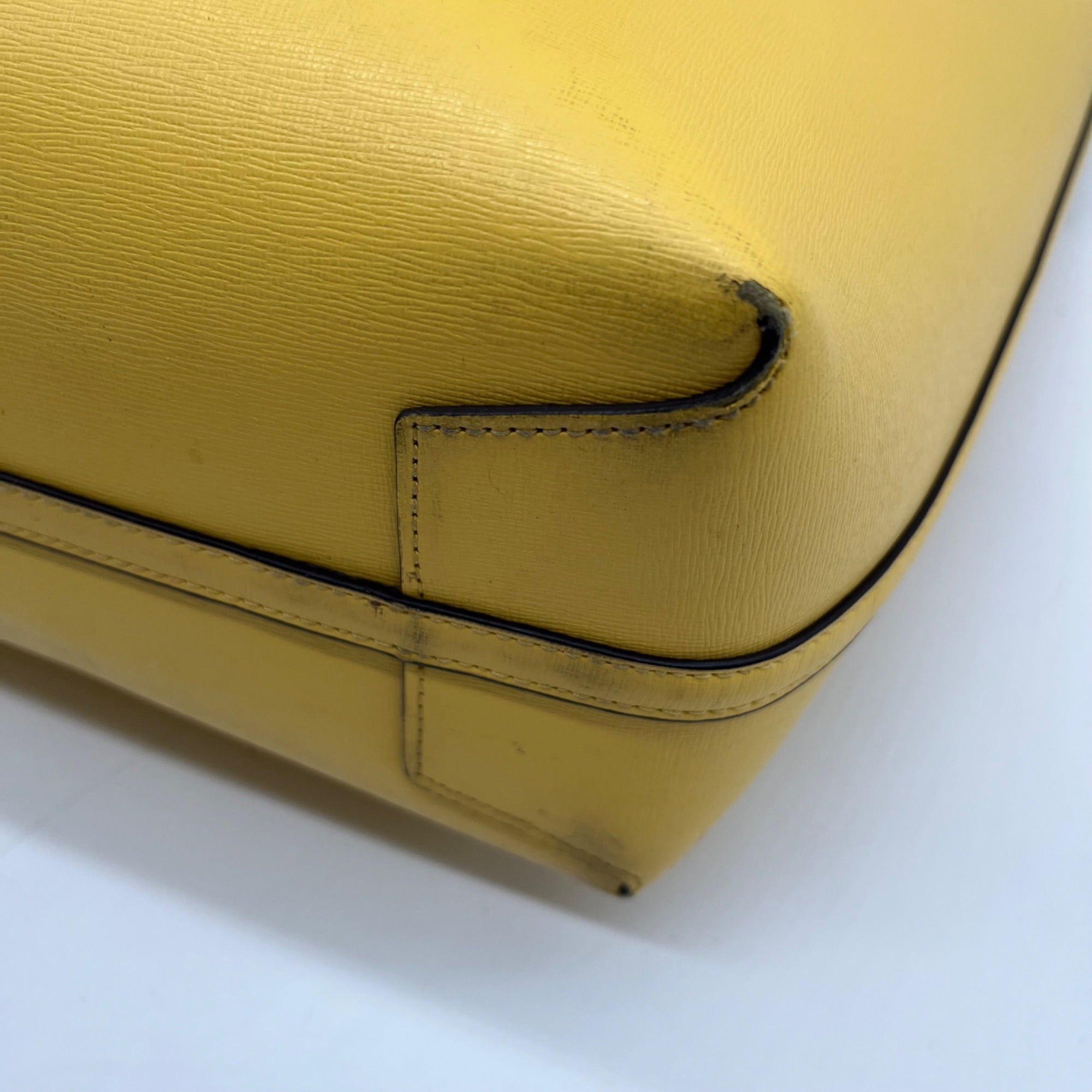 Kate Spade Yellow Pebbled Leather Tote Bag
