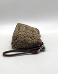 Coach Signature Classic Brown Canvas Wristlet