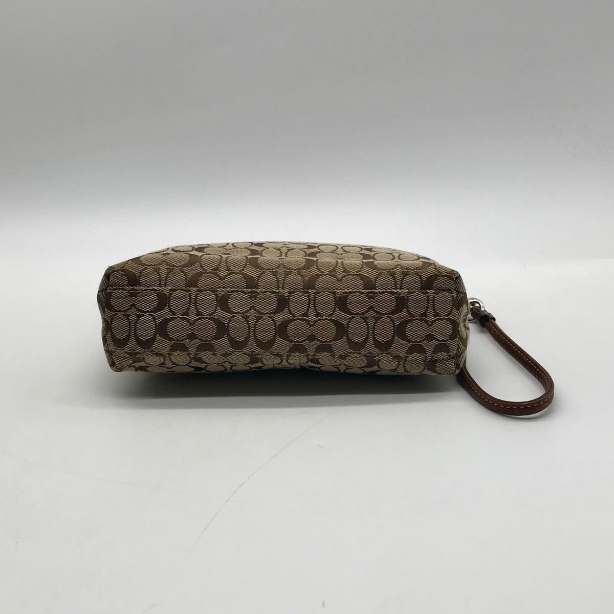Coach Signature Classic Brown Canvas Wristlet
