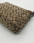 Coach Signature Classic Brown Canvas Wristlet