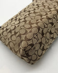 Coach Signature Classic Brown Canvas Wristlet