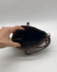 Coach Signature Classic Brown Canvas Wristlet