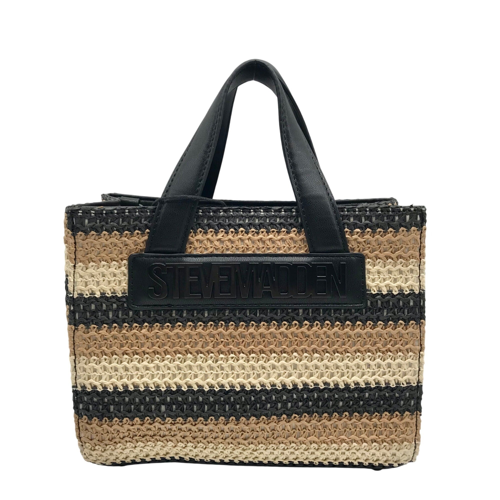Steve Madden Beige Raffia Bflores Mini Tote With Wallet