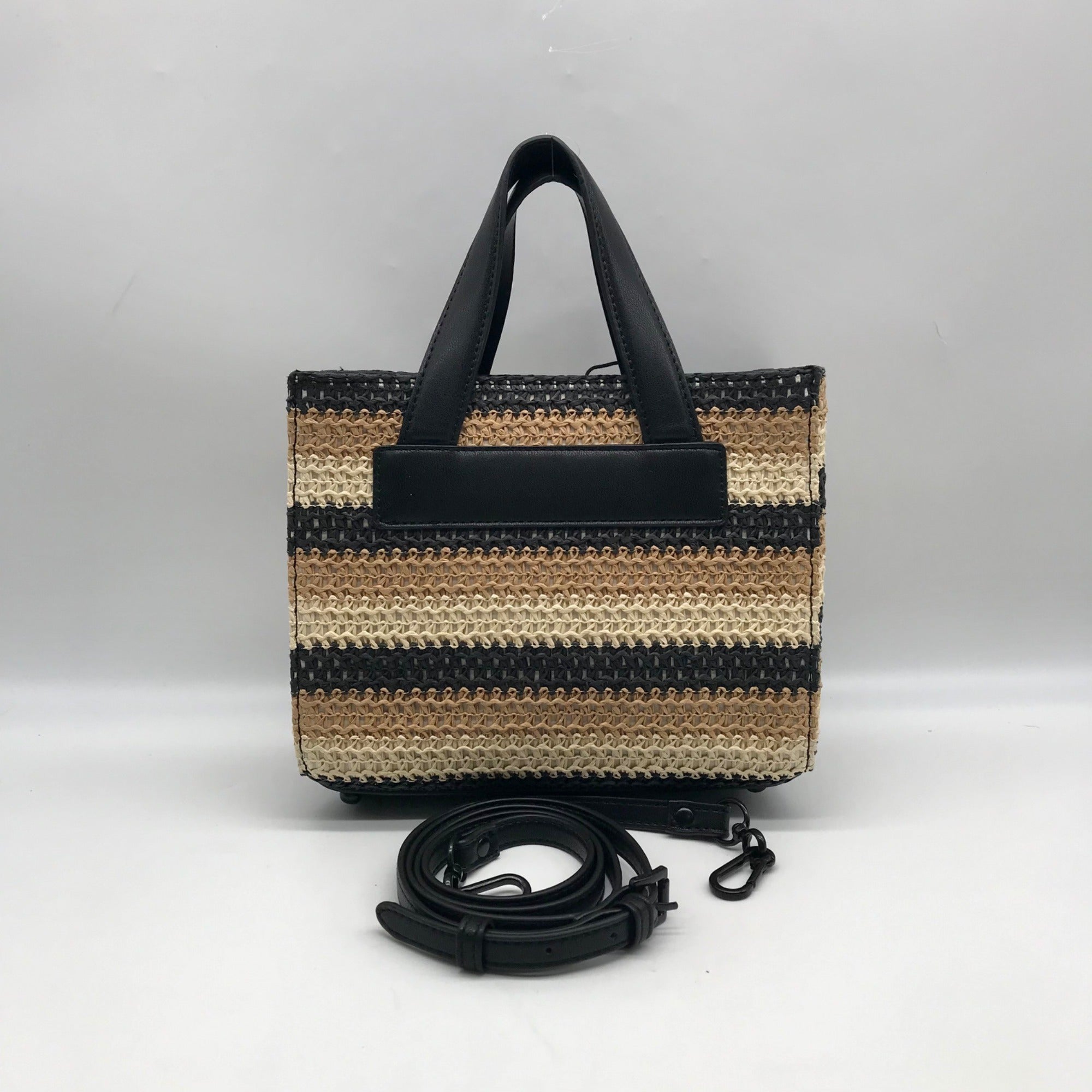Steve Madden Beige Raffia Bflores Mini Tote With Wallet