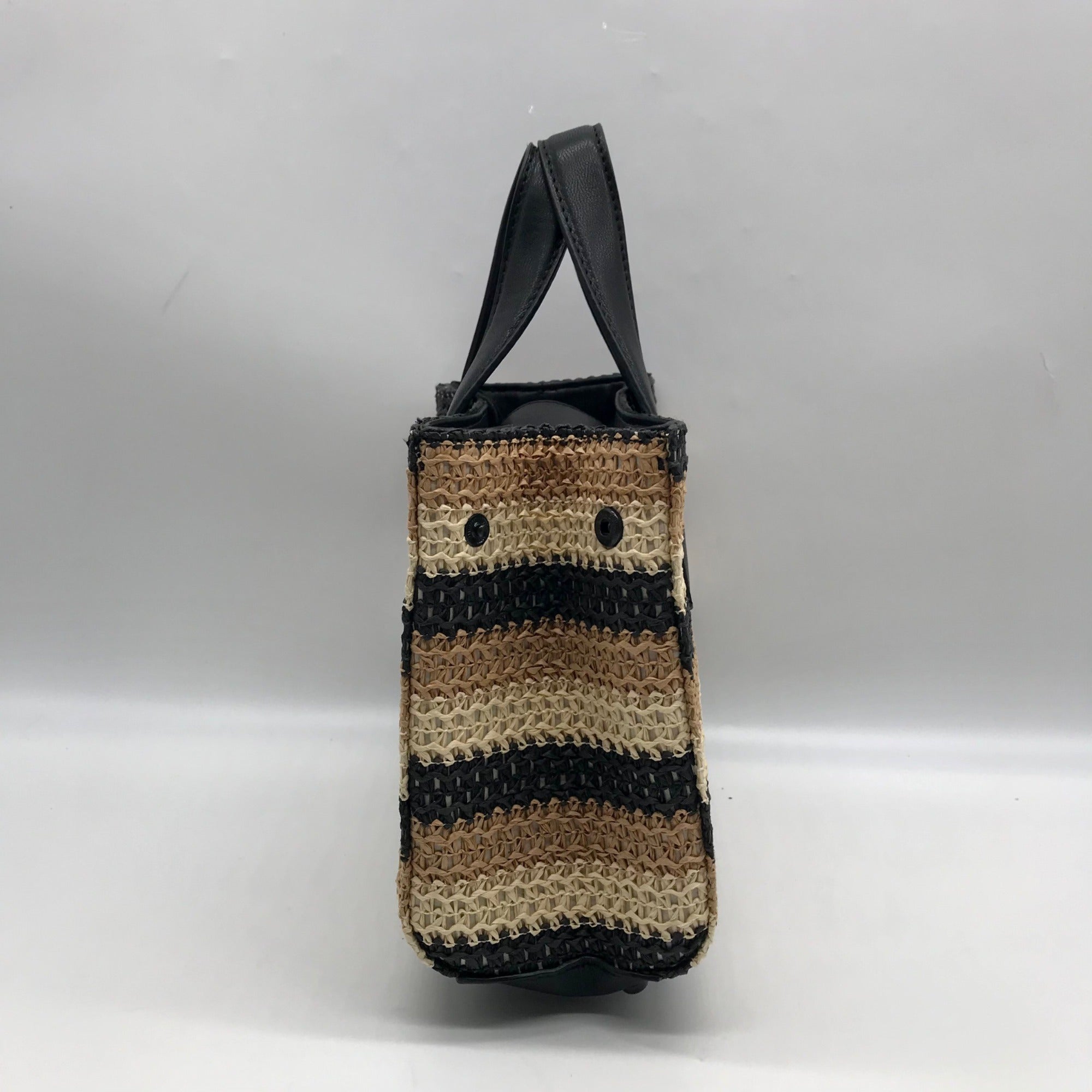 Steve Madden Beige Raffia Bflores Mini Tote With Wallet