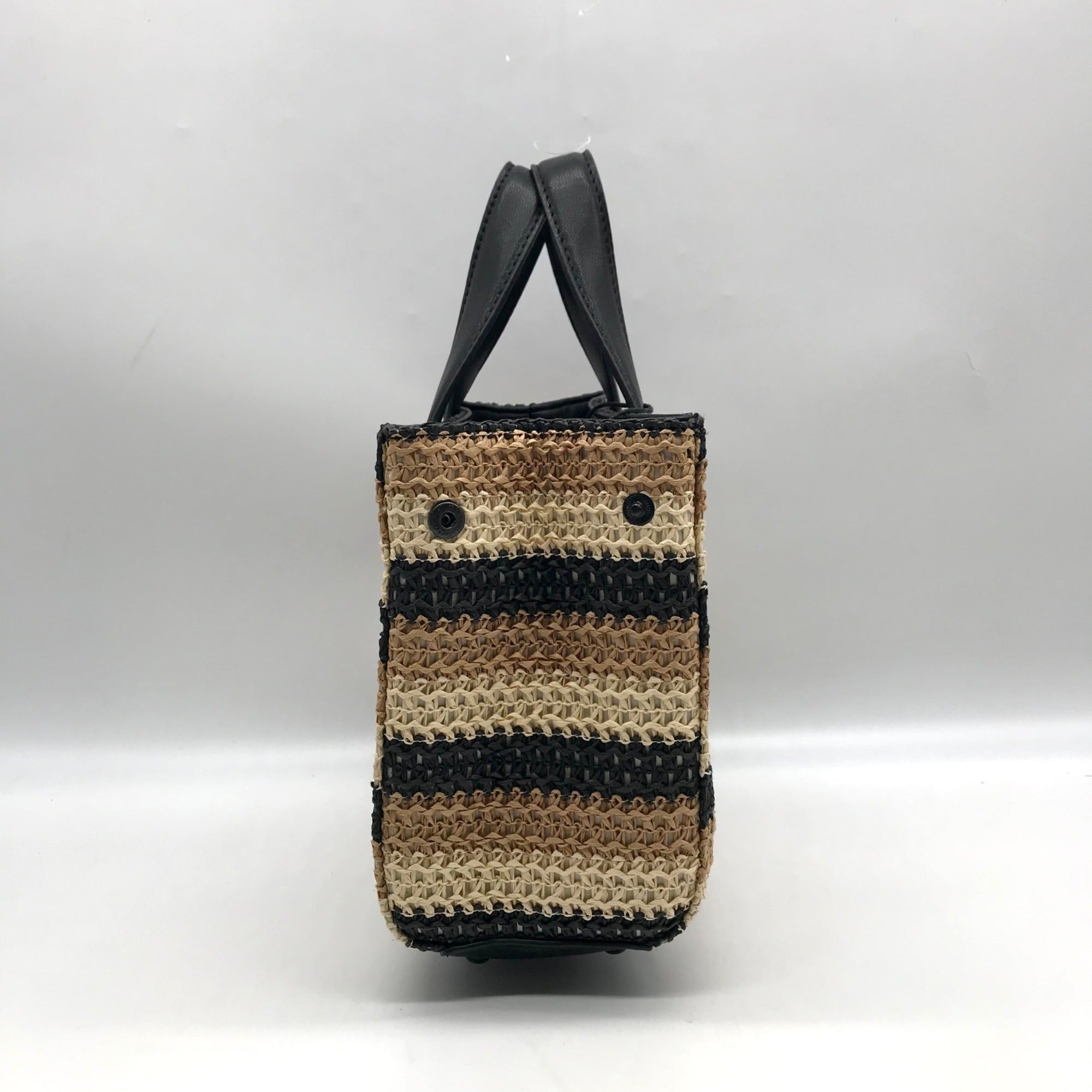 Steve Madden Beige Raffia Bflores Mini Tote With Wallet