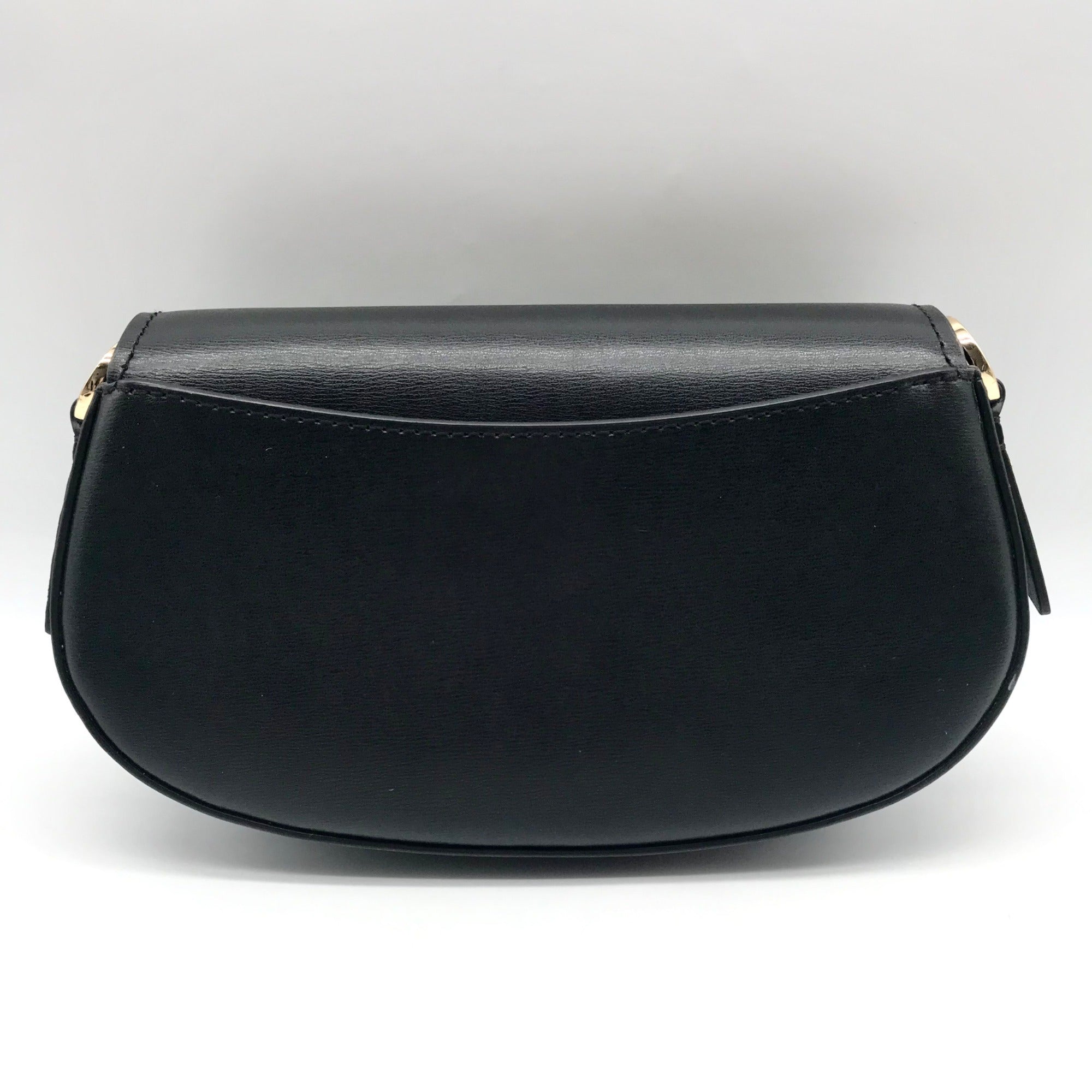 Michael Kors Black Leather Small Mila Sling Messenger Bag